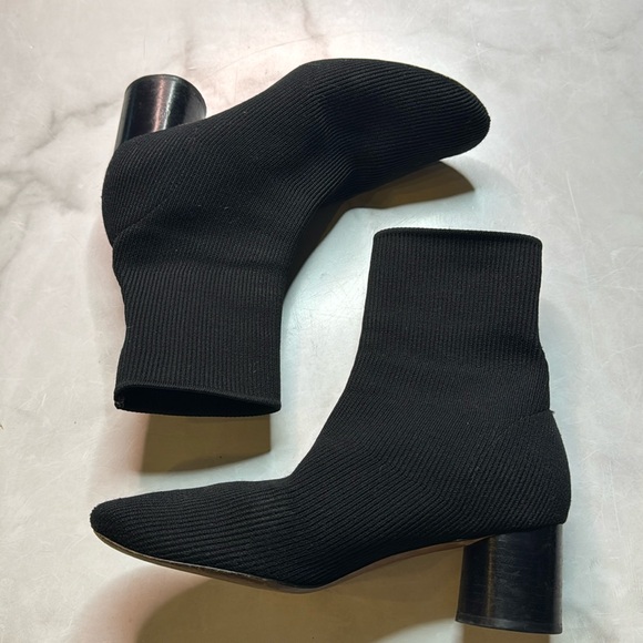 Vince Shoes - VINCE Tasha Rib-Knit Cylinder Heel Sock Booties